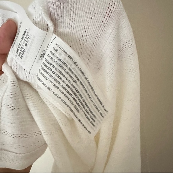 NWOT Hollister White Tie Front Crop T-shirt Top - Picture 3 of 7